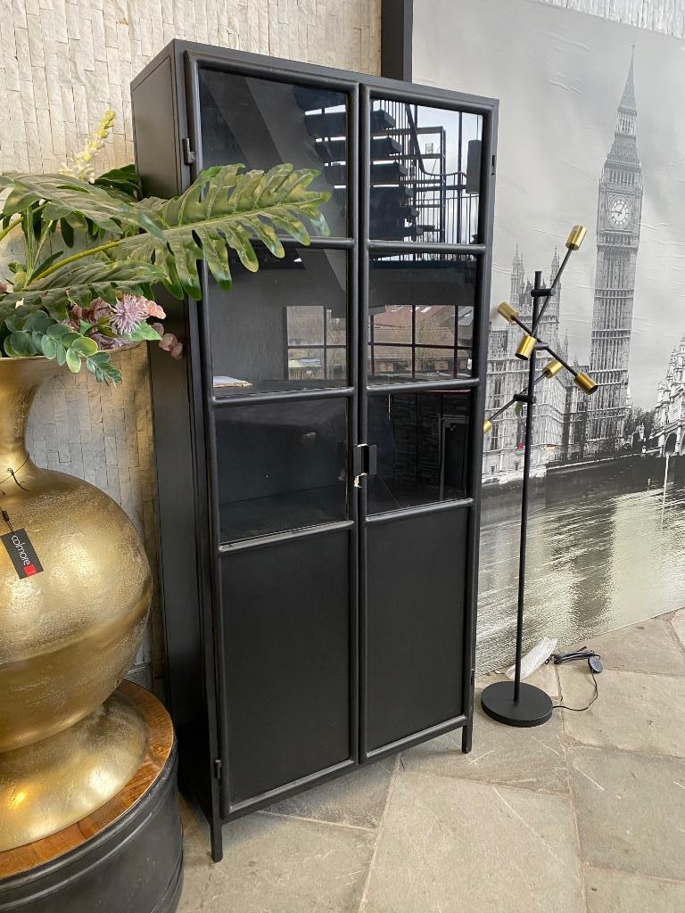 STOCKVERKOOP industriele meubelen zwart staal & massief hout, Maison & Meubles, Armoires | Vitrines, Neuf, 200 cm ou plus, 100 à 150 cm