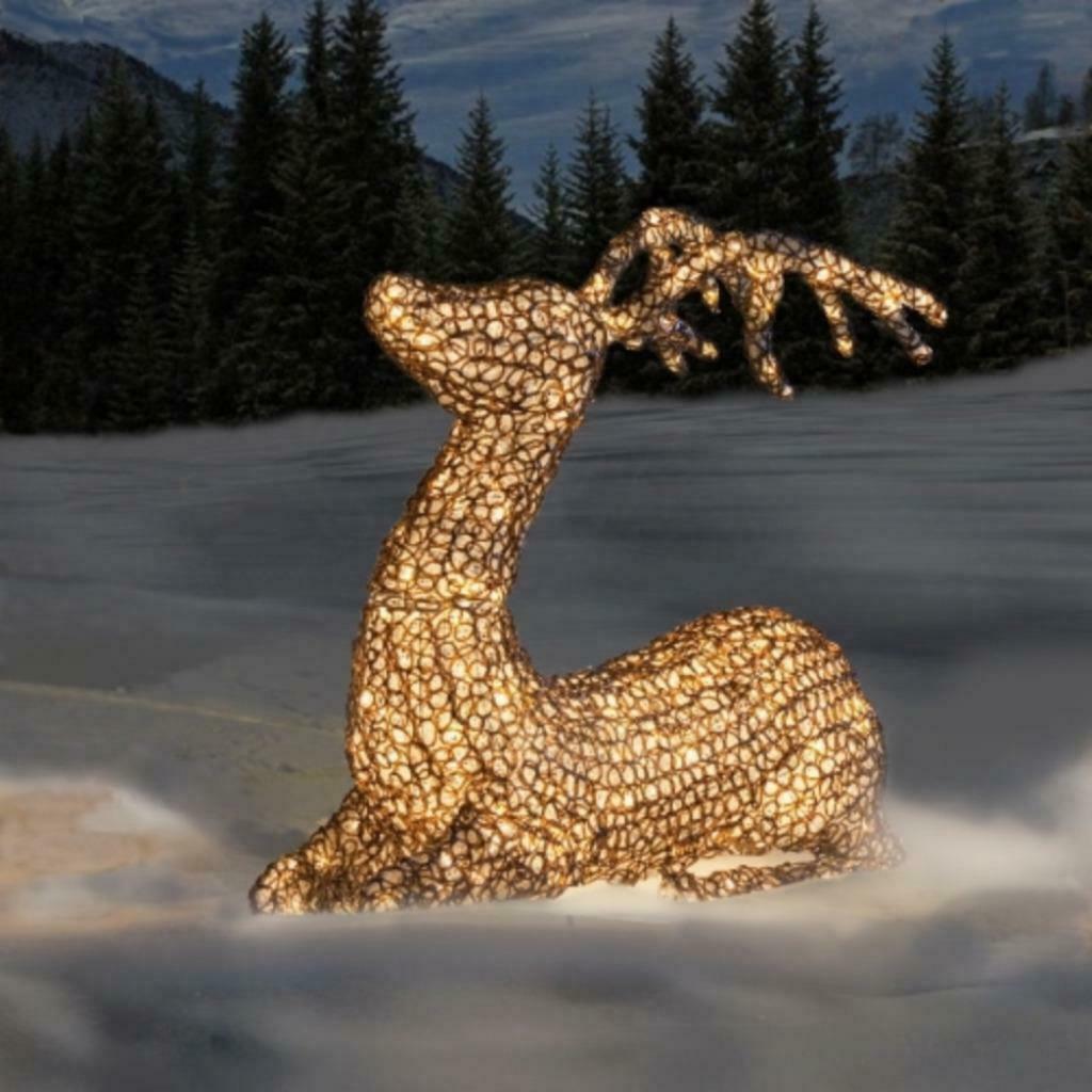 Kerstverlichting Exclusief Led Rendier Glasoptiek. 400 Led's, Verzenden, Nieuw