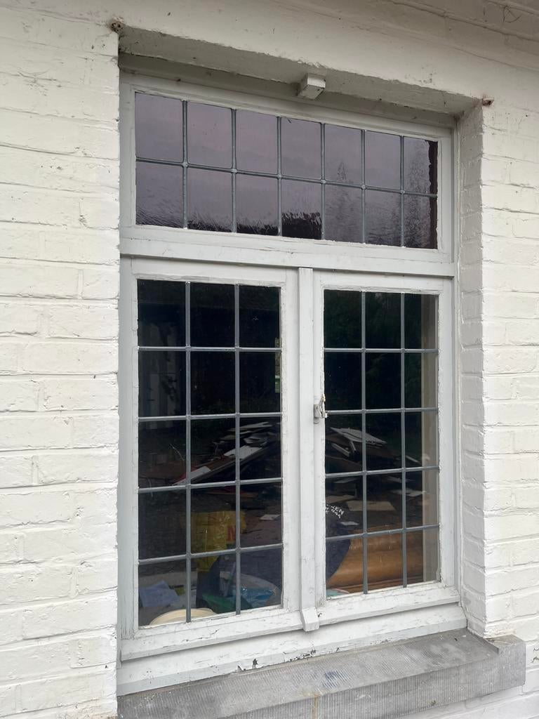 20 tal oude boerderij kozijnen ramen met glas in lood, Enlèvement, Comme neuf