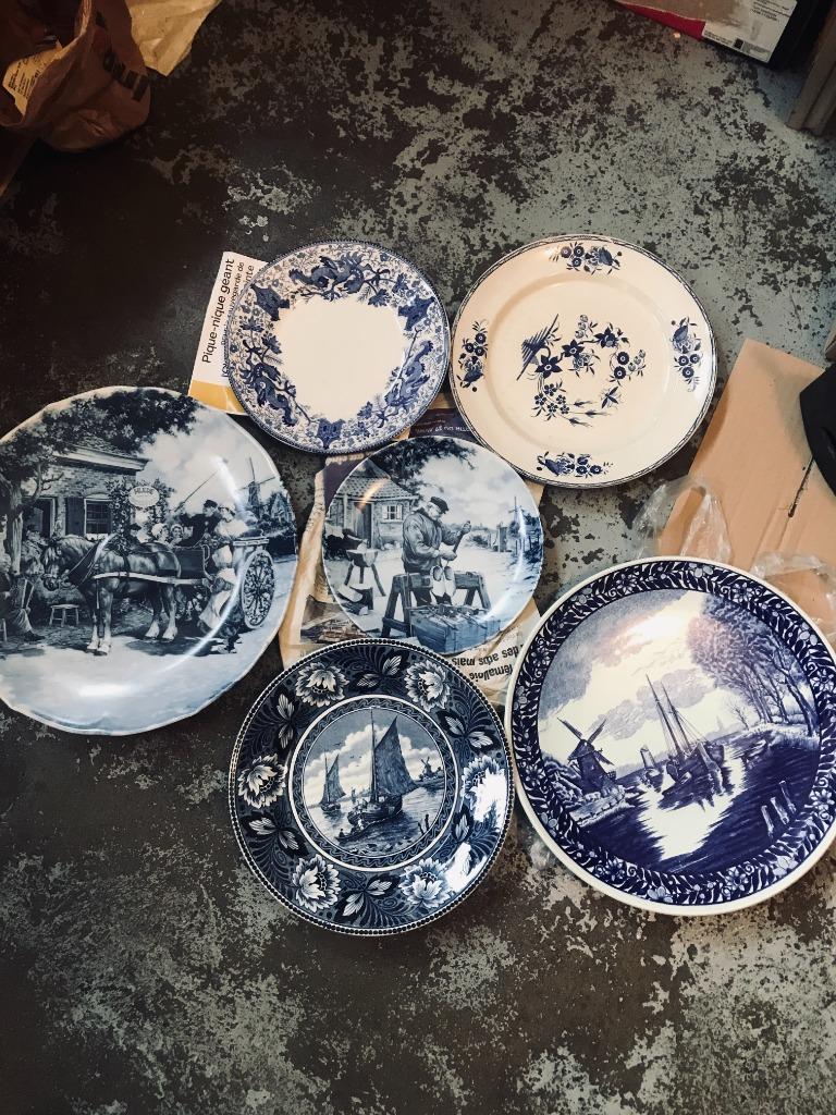 Assiettes décoratives ( Delft - Boch Frère la Louvière ), Antiquités & Art, Enlèvement