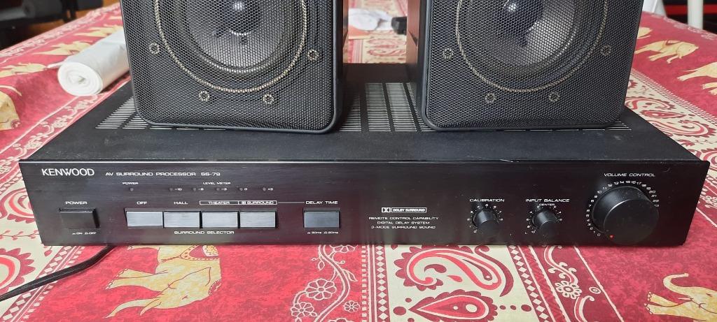 Ampli Surround Kenwood complet avec les 2 HP Kenwood, Autres marques, Moins de 60 watts, Comme neuf, Enlèvement
