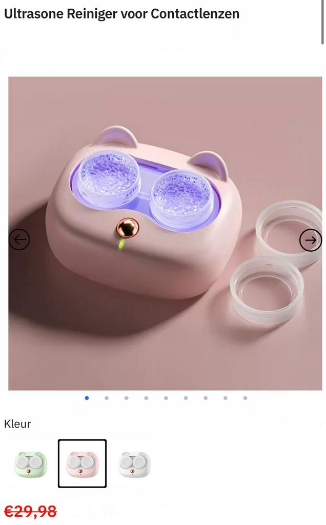 Nettoyeur à ultrasons pour lentilles de contact, Envoi, Comme neuf