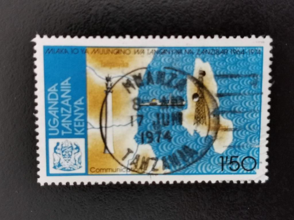 Kenya-Tanz-Uganda 1974 - Zanzibar landkaart, Ophalen of Verzenden, Gestempeld