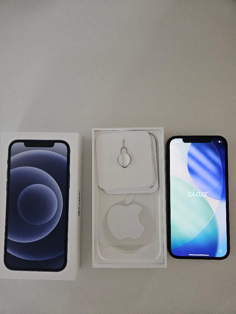 iPhone 12 64Gb Zwart, Télécoms, Téléphonie mobile | Apple iPhone, Enlèvement, Utilisé, Sans abonnement, Sans simlock