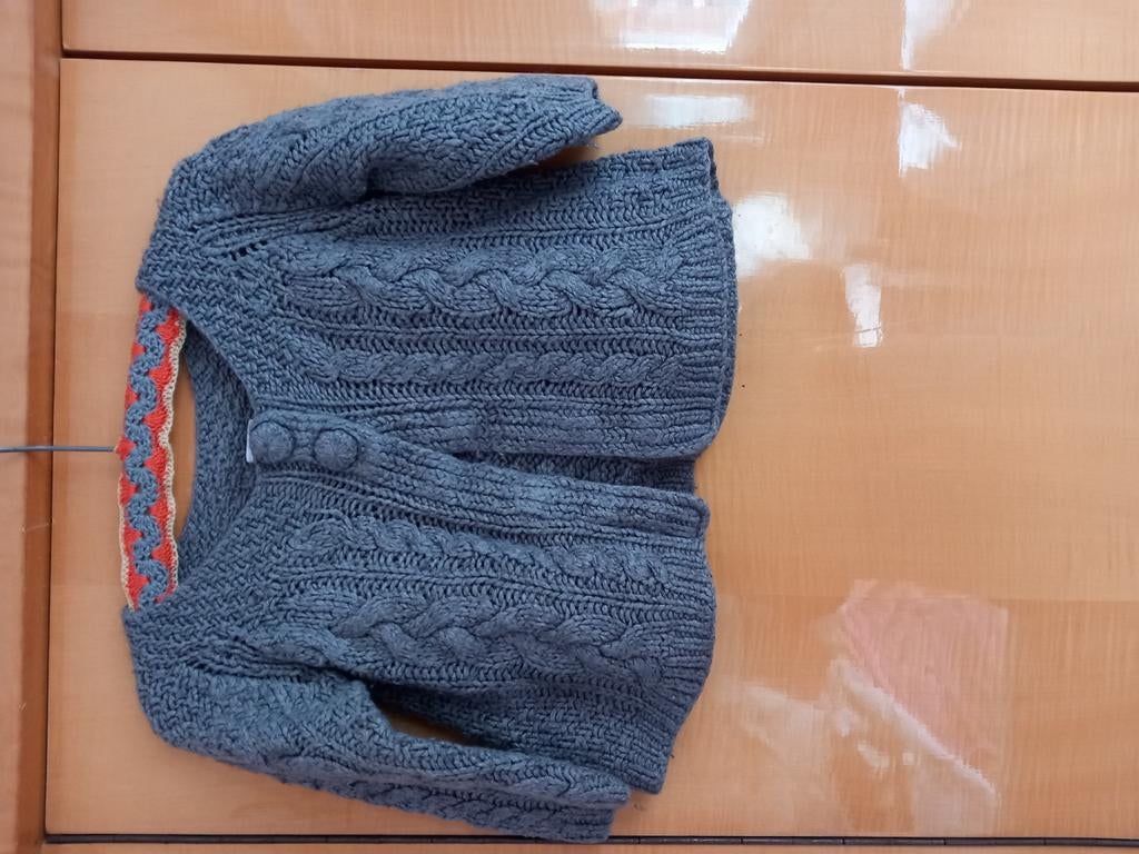 Cardigan gris, taille 78.  Zara, Enfants & Bébés, Enlèvement ou Envoi, Comme neuf