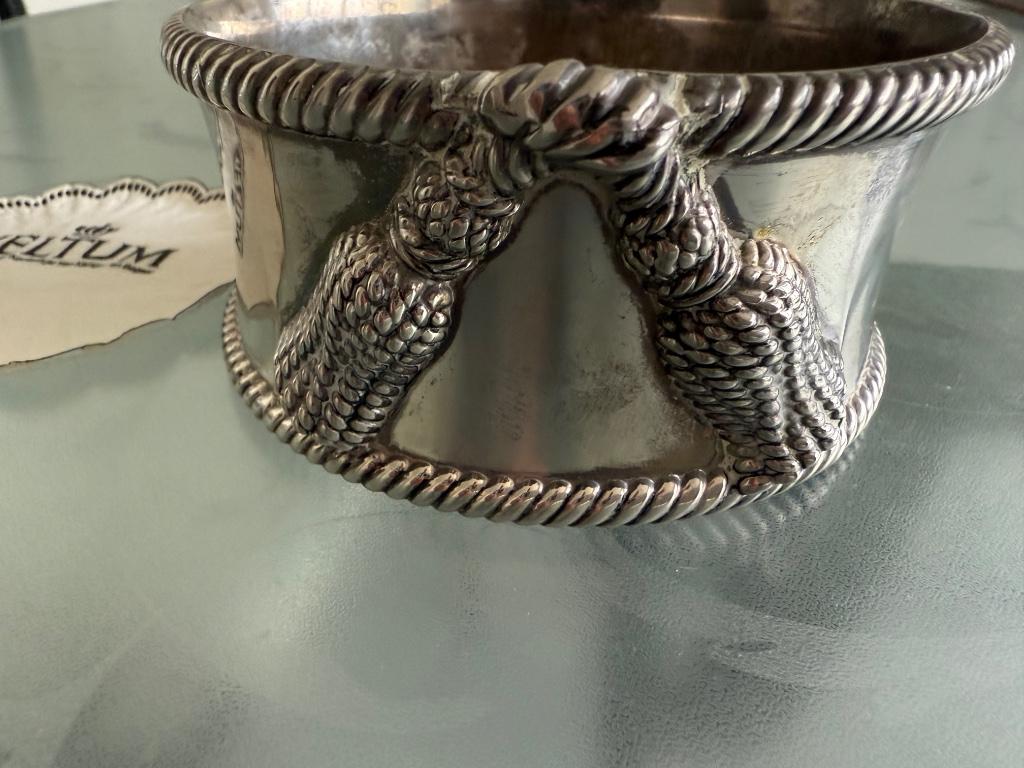 Beurrier en métal argenté inutilisé avec verre intérieur et, Collections, Neuf, Assiette ou Plat, Enlèvement ou Envoi, Autres matériaux