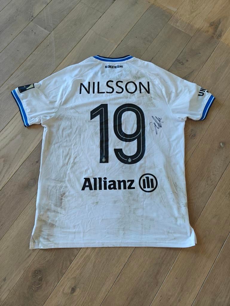 Club Brugge matchwornshirt Gustaf Nilsson met certificaat, Enlèvement ou Envoi, Comme neuf, Maillot