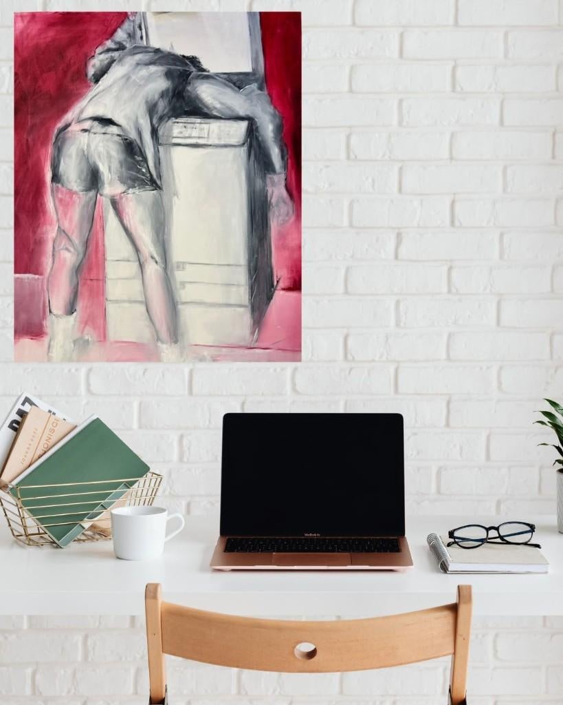 Schilderij peinture painting ‘Lazy’ 120x100, Ophalen