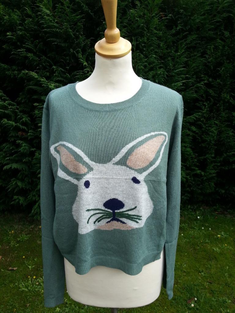 leuke korte rechte trui groen 2 splitjes / konijn Nieuw TU, Enlèvement ou Envoi, Neuf, Vert