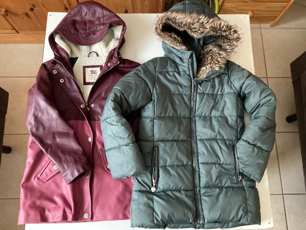 Manteau fille (taille 7/8 ans) - 2 modèles fourrés au choix, Enfants & Bébés, Vêtements enfant | Taille 122, Utilisé, Fille, Manteau