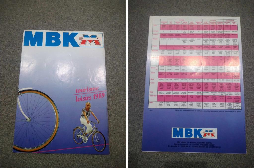 Catalogue vélo MBK 1989, Enlèvement ou Envoi, MBK