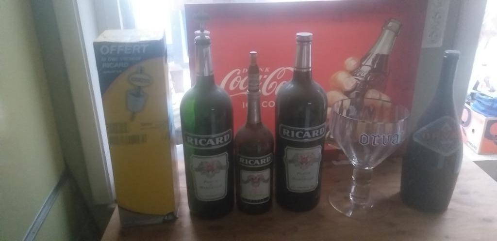 Lege flessen Ricard 4,5 liter , 2,8cl en 2liter , vanaf 5€, Ophalen, Gebruikt