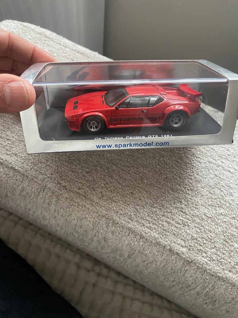 ‼️ zeer zeldzame De Tomaso Pantera Spark 1:43 ‼️, Ophalen of Verzenden, Zo goed als nieuw
