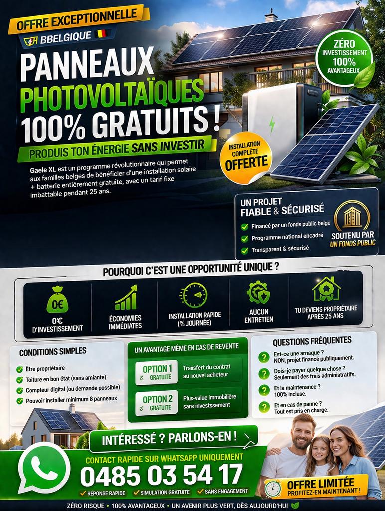 Panneaux photovoltaïque, Enlèvement ou Envoi, Comme neuf