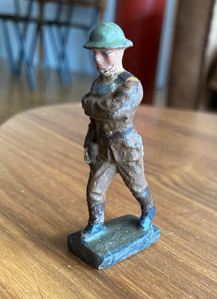 Antieke Lineol soldaat, Ophalen of Verzenden