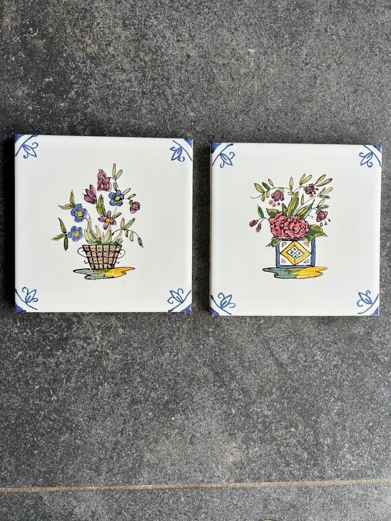 Vintage tegels. Twee stuks, Antiquités & Art, Enlèvement