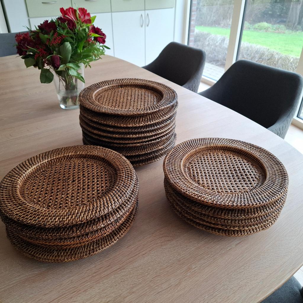 Ensemble de dessous de verre en osier, Enlèvement, Comme neuf, Assiette