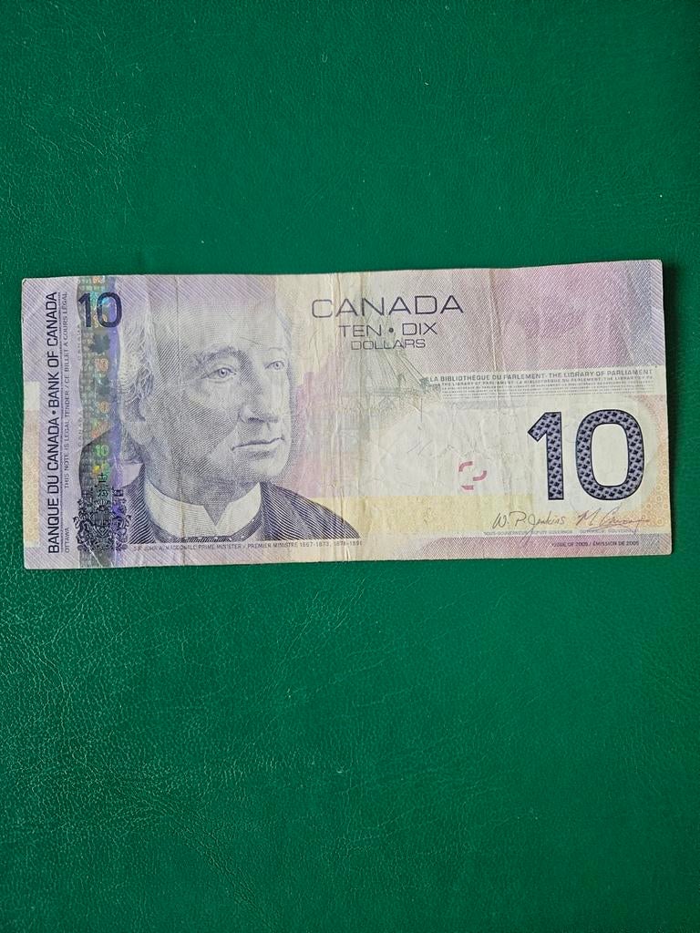 10 dollars Canada 2005 jaar, Postzegels en Munten, Bankbiljetten | Amerika, Ophalen of Verzenden, Noord-Amerika, Los biljet