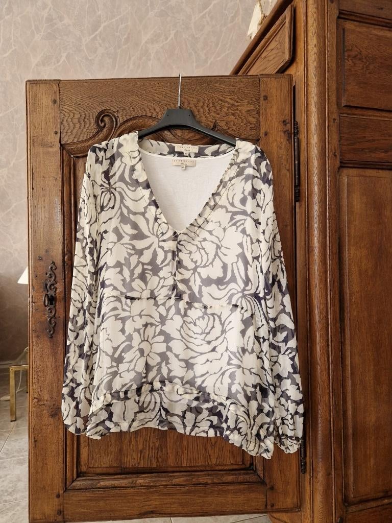 Elégante blouse Essentiel Antwerp avec sa sous-blouse NEUVE, Essentiel antwerp, Ophalen of Verzenden, Nieuw, Maat 38/40 (M)