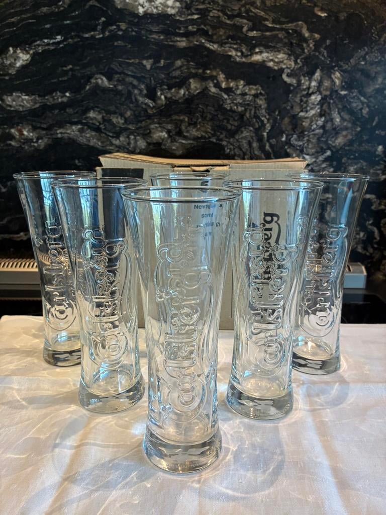 6 Carlsberg glazen, nieuw, Verzamelen, Ophalen of Verzenden, Nieuw