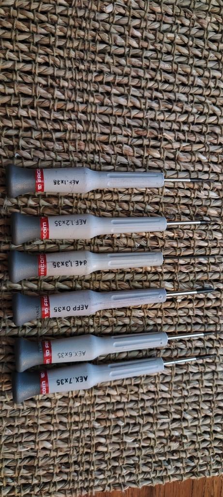 Facom set van 6 mini-precisieschroevendraaiers, Ophalen of Verzenden, Gebruikt