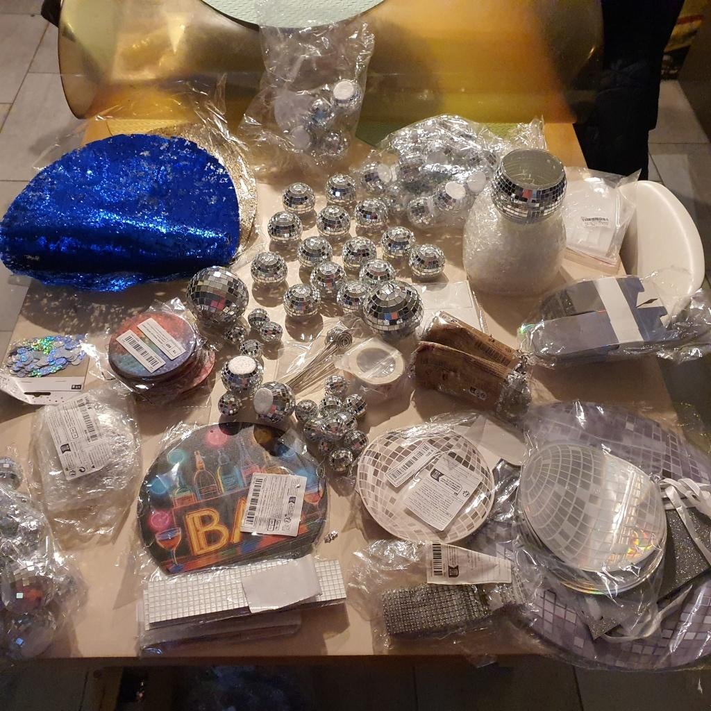 Restpakket thema disco als doopsuikerbedankjes, Ophalen of Verzenden, Nieuw, Kraamcadeau