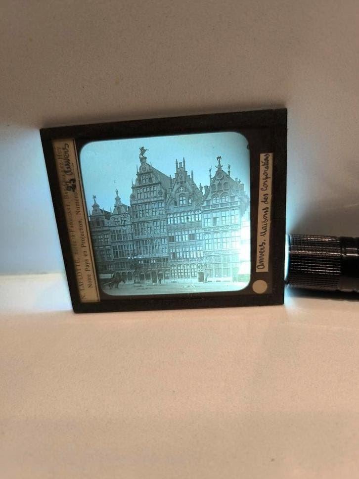 Zeldzaam lantaarn plaatje, eind 1800-begin 1900, Verzamelen, Foto-apparatuur en Filmapparatuur, Ophalen of Verzenden