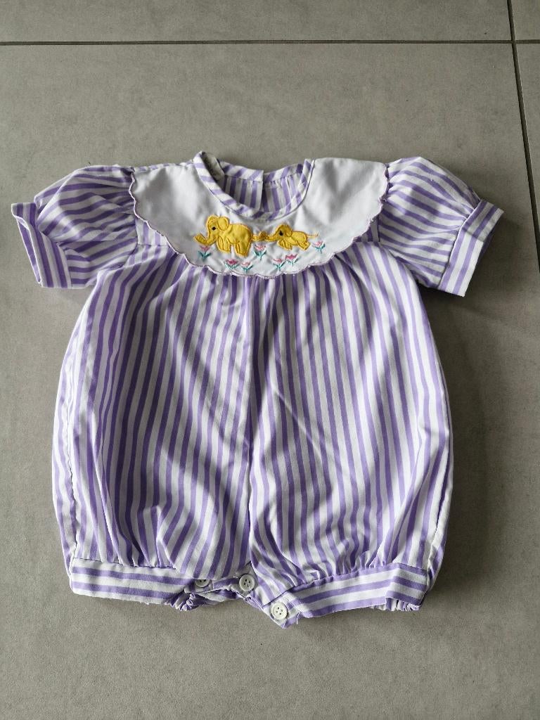 lichtpaars / wit broekpakje maat 62, Kinderen en Baby's, Babykleding | Maat 62, Jongetje of Meisje, Broekje, Ophalen of Verzenden