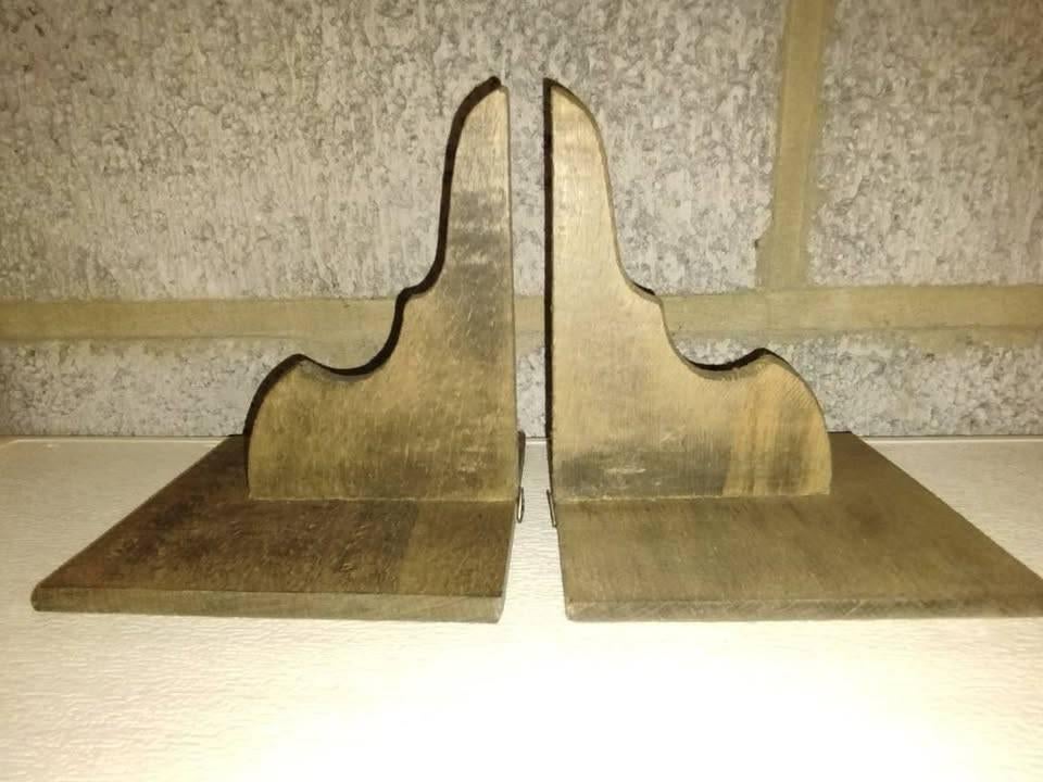 Oude wandkandelaars/boekensteunen. Merizier, Antiek en Kunst, Ophalen