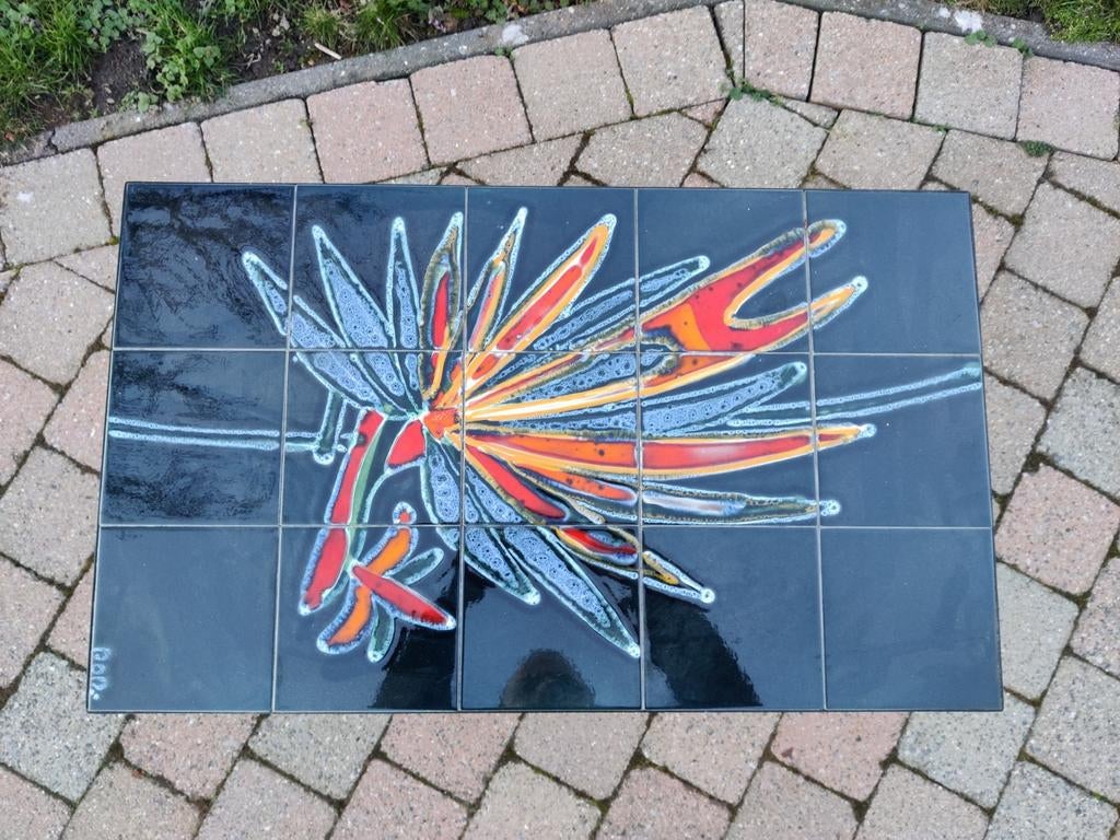 Table basse vintage en céramique., Enlèvement