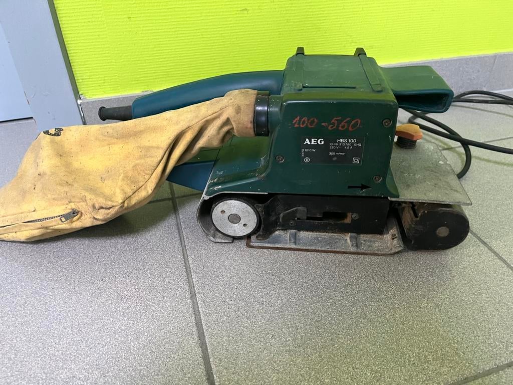 Ponceuse à bande AEG, Bricolage & Construction, Enlèvement ou Envoi, Ponceuse à bande