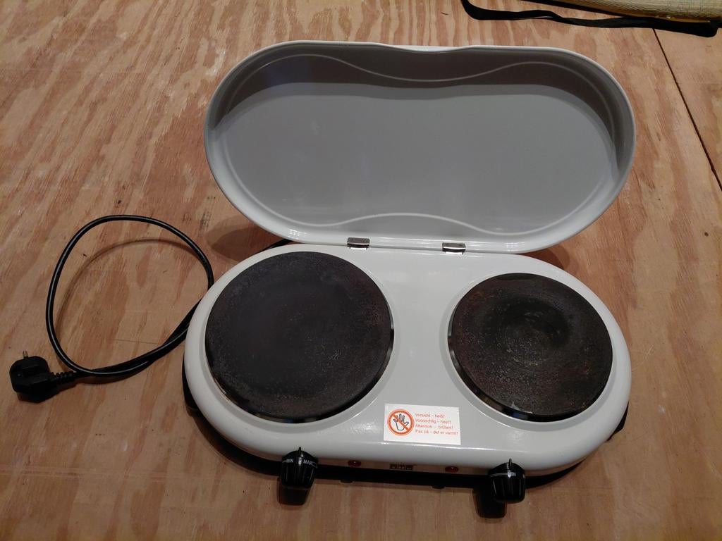 Draagbare Kookplaat voor Camping of Studentenkamer - 2 Pits, Ophalen, Elektrisch