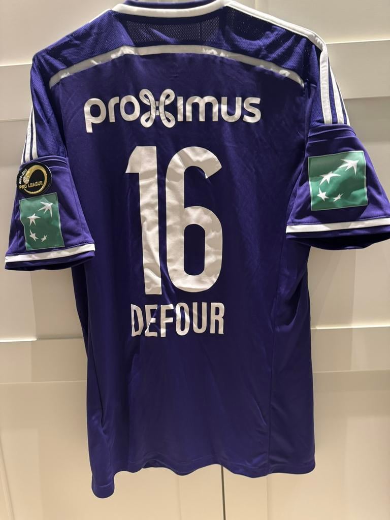 Matchworn shirt RSC Anderlecht - Steven Defour, Envoi, Utilisé, Maillot
