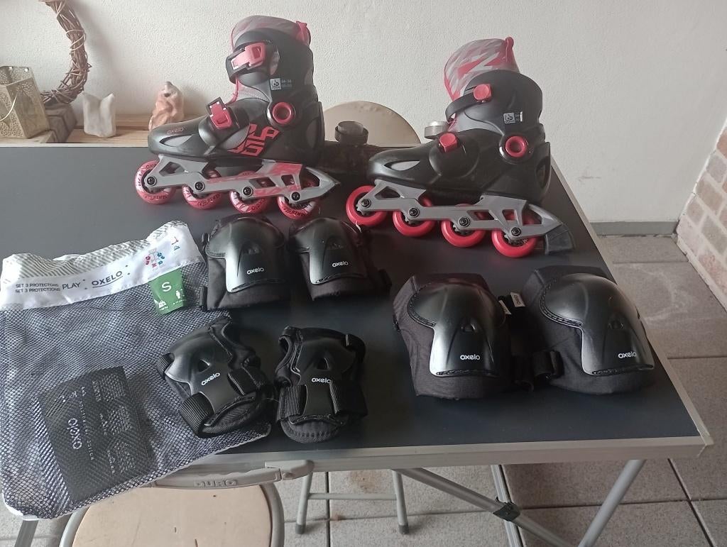 Roller enfant taille 34-36, Autres marques, Rollers 4 roues en ligne, Réglable, Comme neuf