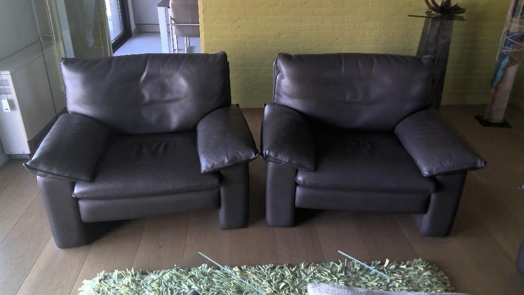 Superbes sièges Duvivier en cuir de veau, Maison & Meubles, 75 à 100 cm, Moins de 150 cm, Banc droit, Une personne