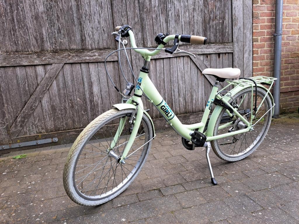 Meisjesfiets (BFK) 7 tot 12jaar muntgroen, Fietsen en Brommers, Ophalen, Versnellingen, BikeFun Kids (BFK), Gebruikt