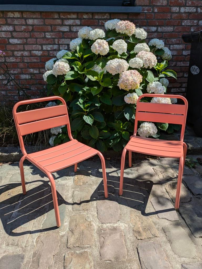 Ensemble de chaises pour enfants, parfait état., Enlèvement, Comme neuf, Aluminium, Empilable