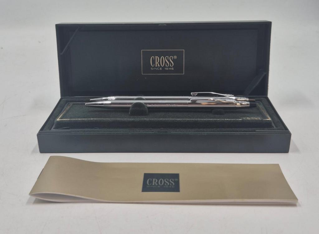 Coffret Stylo à Bille et Crayon Cross Classic Century Chrome, Collections, Enlèvement ou Envoi, Stylo à bille, Cross