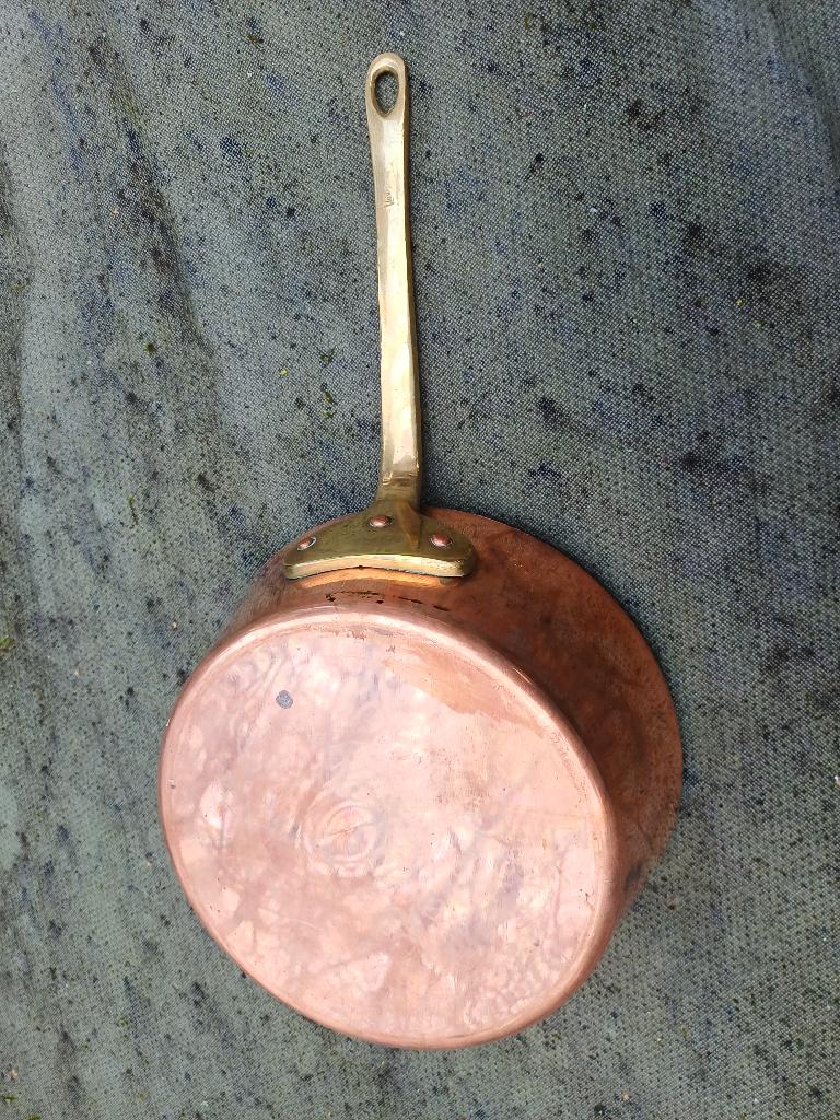 Poëlon cuivre, intérieur étamé, Ophalen, Gebruikt