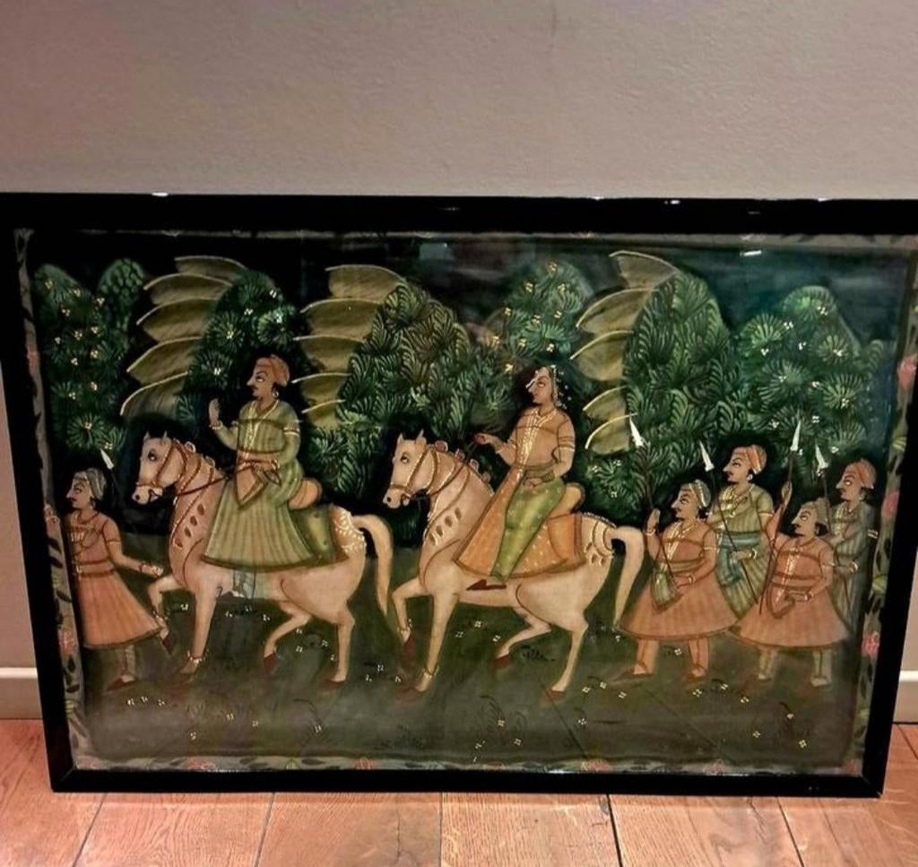 Antieke  Indische Thangka, Enlèvement ou Envoi