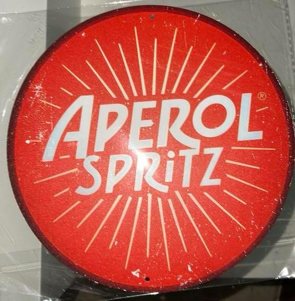 Metalen reclamebord Aperol Spritz - retro vintage mancave, Ophalen of Verzenden, Zo goed als nieuw, Reclamebord