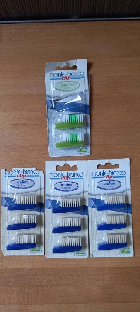 tandenborstelkoppen Monte Bianco, Bijoux, Sacs & Beauté, Beauté | Soins de la bouche, Enlèvement ou Envoi, Neuf, Tête de brosse