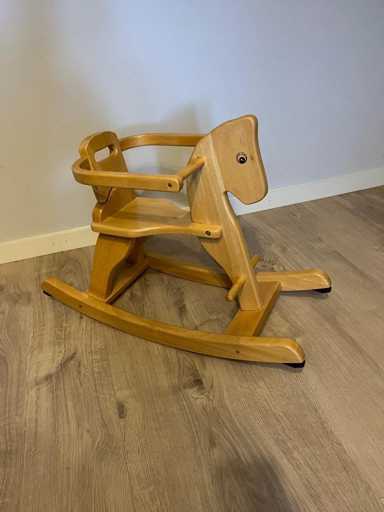 Houten schommelpaard, Kinderen en Baby's, Speelgoed | Houten speelgoed, Ophalen, Zo goed als nieuw, Rij- of Hobbelspeelgoed