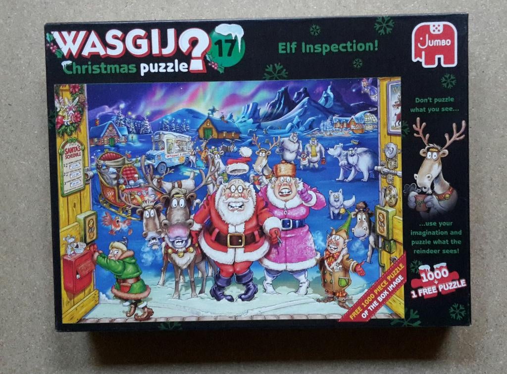WASGIJ? PUZZEL No 17 CHRISTMAS 1000 stukjes, Ophalen, 500 t/m 1500 stukjes, Zo goed als nieuw, Legpuzzel