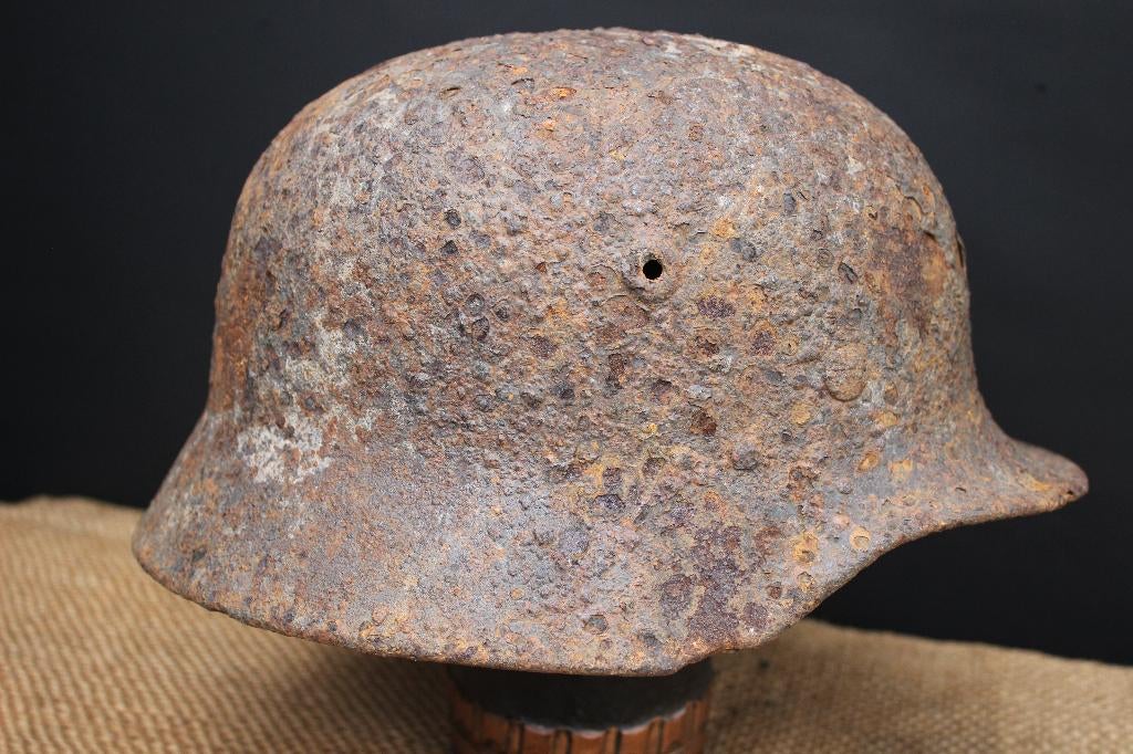 WW2 M40 Q64 Luftwaffe RELIC Normandië., Verzamelen, Ophalen of Verzenden, Luchtmacht, Helm of Baret