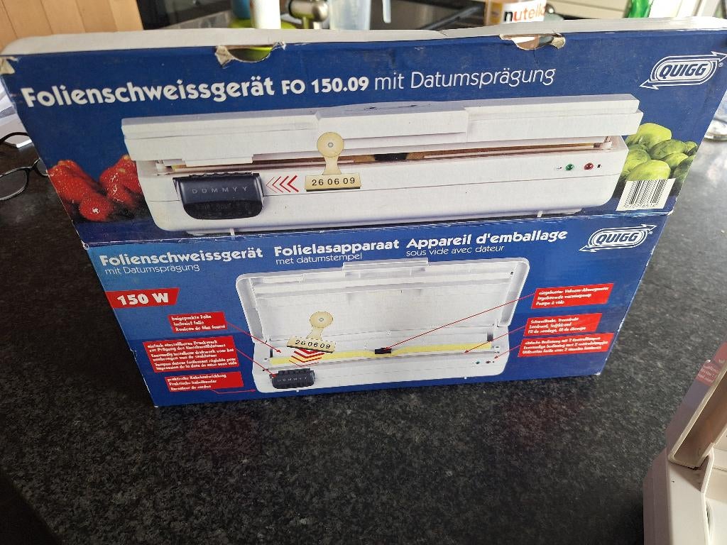 lasapparaat om voedsel vaccuum te bewaren, Maison & Meubles, Enlèvement ou Envoi, Utilisé