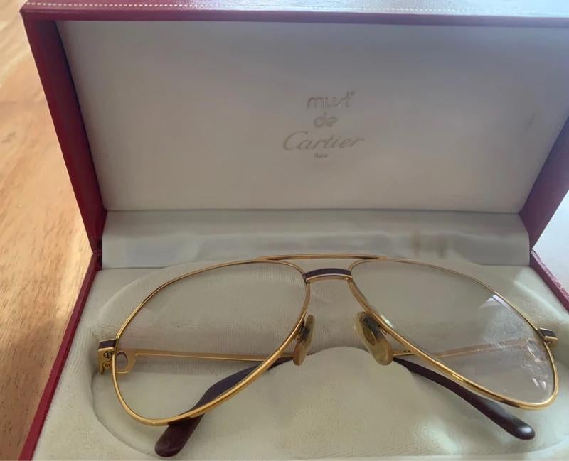 Cartier bril “vendome” bordeaux lak verguld, Overige merken, Overige kleuren, Ophalen of Verzenden, Zo goed als nieuw