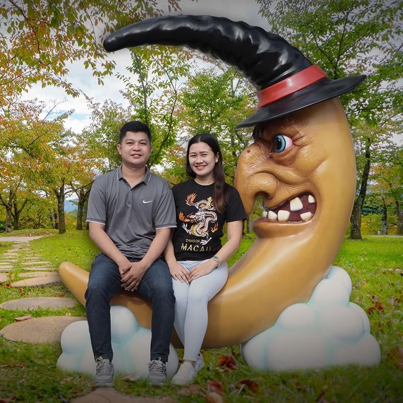 Moon Witch Bench XL – Halloween fotomoment 185 cm