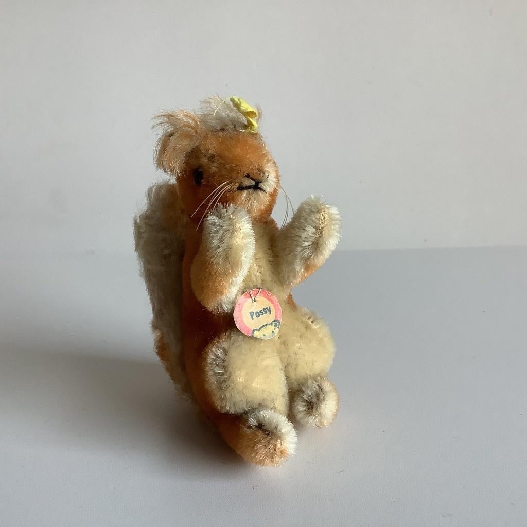 Écureuil Steiff vintage « Possy », Collections, Ours & Peluches, Enlèvement ou Envoi, Utilisé, Ours en tissus, Steiff