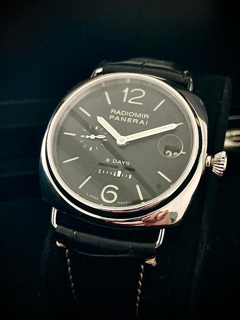 Panerai Radiomir 8 Days PAM00268 herenhorloge, Overige merken, Staal, Polshorloge, Ophalen of Verzenden